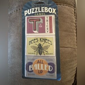 Set of 1920’s design puzzle box games 3 in package